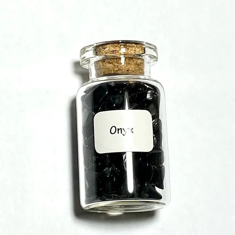 Black Onyx Chips in Bottle